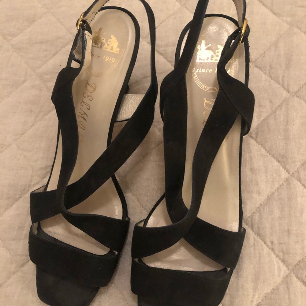 Black Suede strappy heels 15% discount for purchase of 3 items in my closet